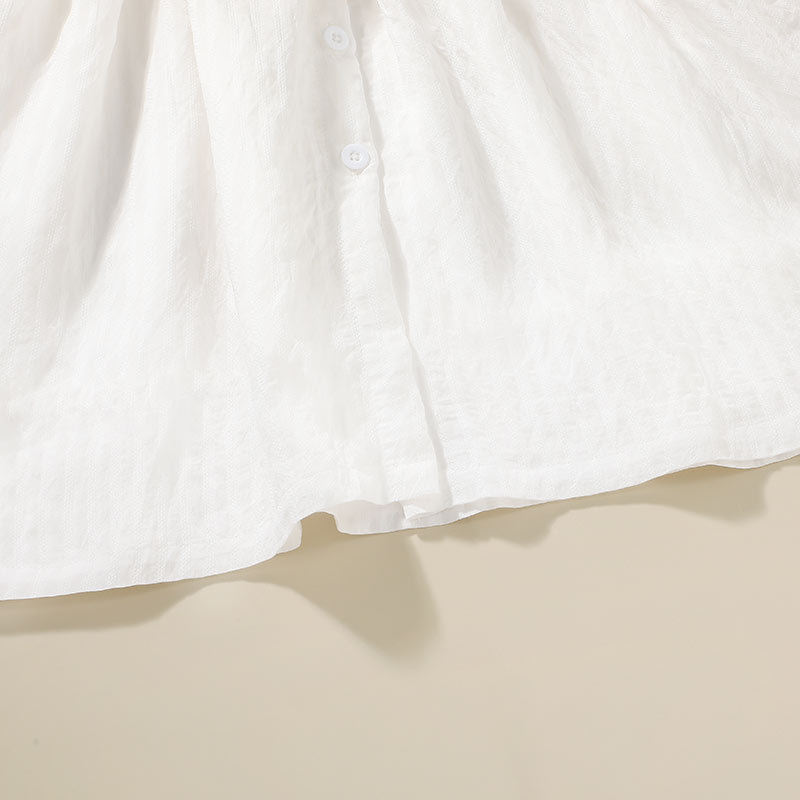 Robe Blanche Pour Enfants À Bretelles De Mode En Gros Nihaojewelry display picture 6