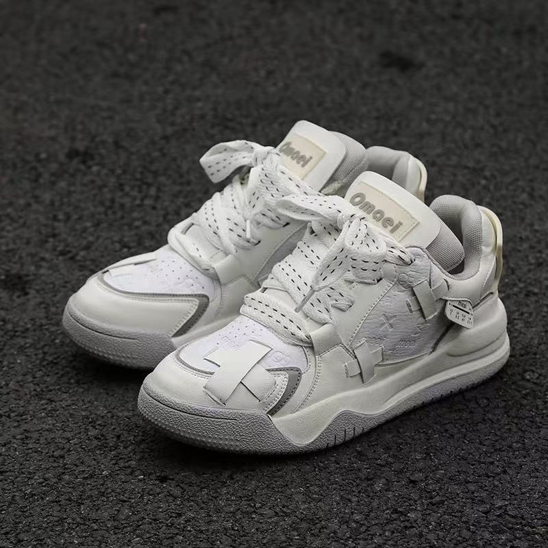 2025 New Men's Dad Shoes, Thick-Soled Height-Increasing Casual Sneakers, Trendy Versatile Couple's Style with Dissolved Sole Design