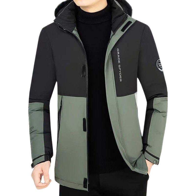 Chaqueta acolchada de algodón con capucha casual para hombres de mediana edad Chaqueta acolchada de algodón engrosada invierno cálido invierno abrigo de papá chaqueta acolchada de algodón