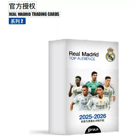 Officially Licensed DAKA 2025-26 Season Real Madrid TOP AUDIENCE Star Cards Collectibles