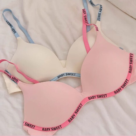 [Colorful Dopamine] New Seamless Bra, Small Breasts, Push-Up Intimates, Women's Suit, No Rims