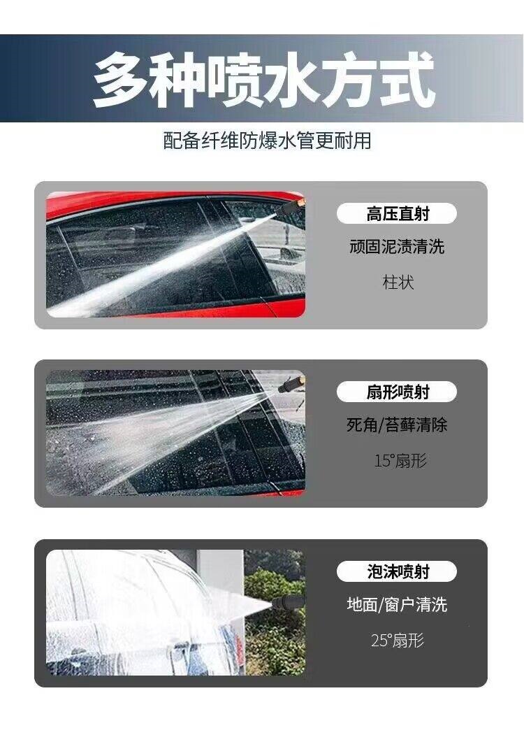 Black Cat Fully Automatic High-Pressure Car Washing Machine, High-Power 220V Household Cleaning Machine, Powerful Car Washing Tool, Car Washing Water Gun