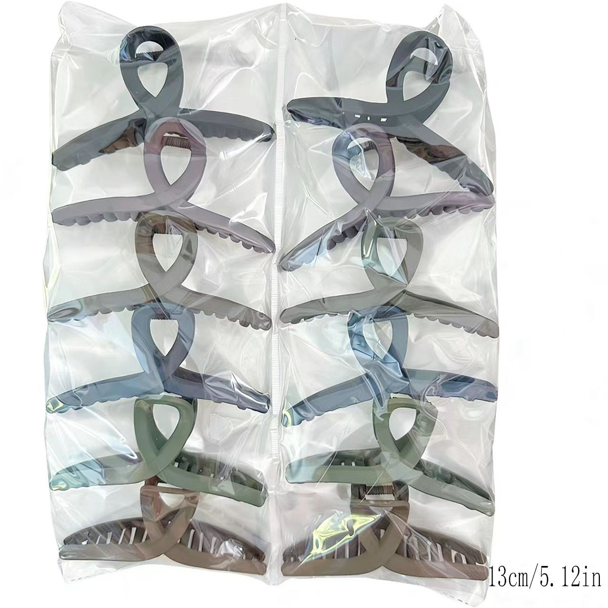 Women's Cross-Border Rubber Paint Large Grip Hair Clip High Volume Back of Head Bun Hair Shark Clip Two Yuan Clearance Hair Accessory Set