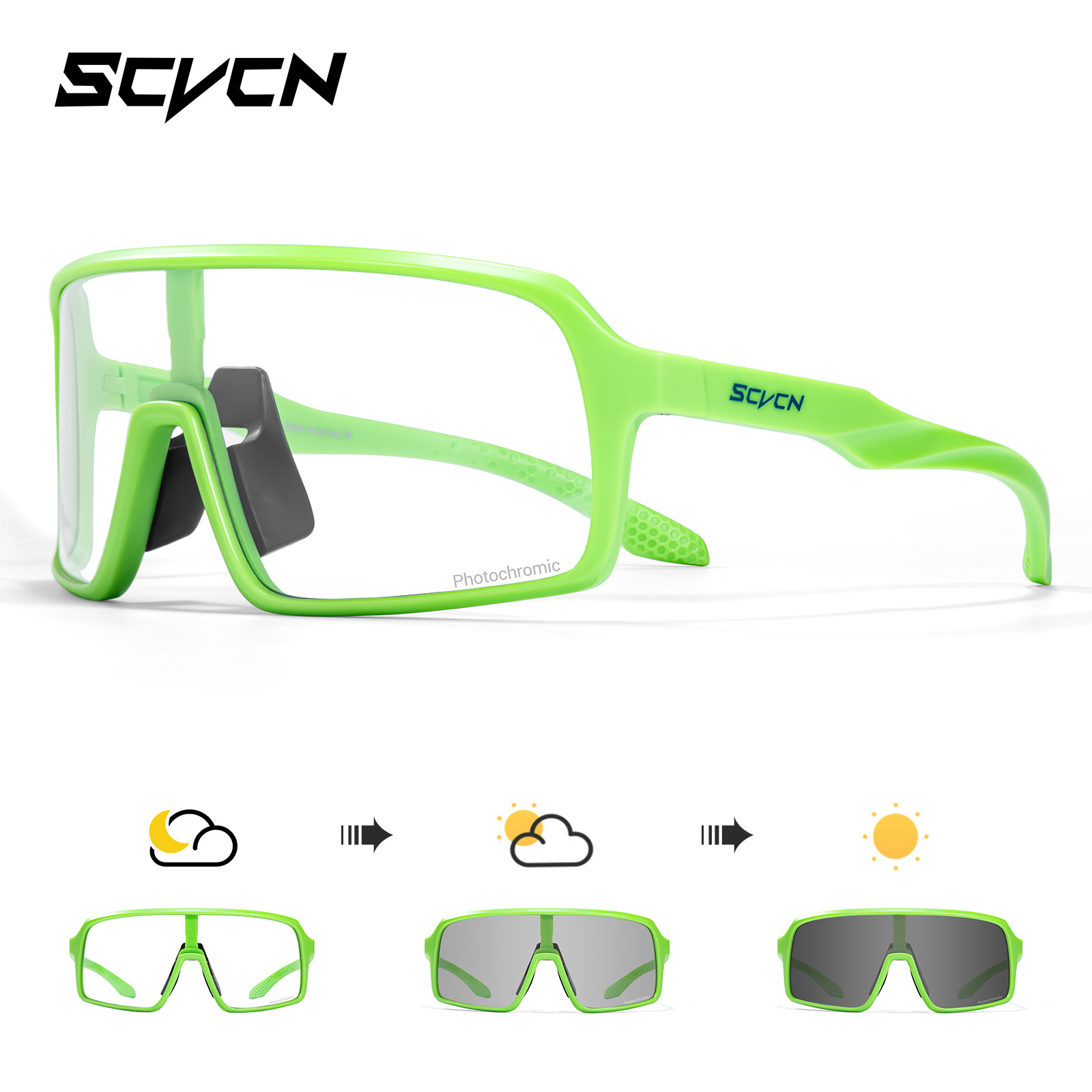 Lentes de Ciclismo Fotocromáticos de TR90 Intercambiables para Deportes al Aire Libre y Pesca image 11