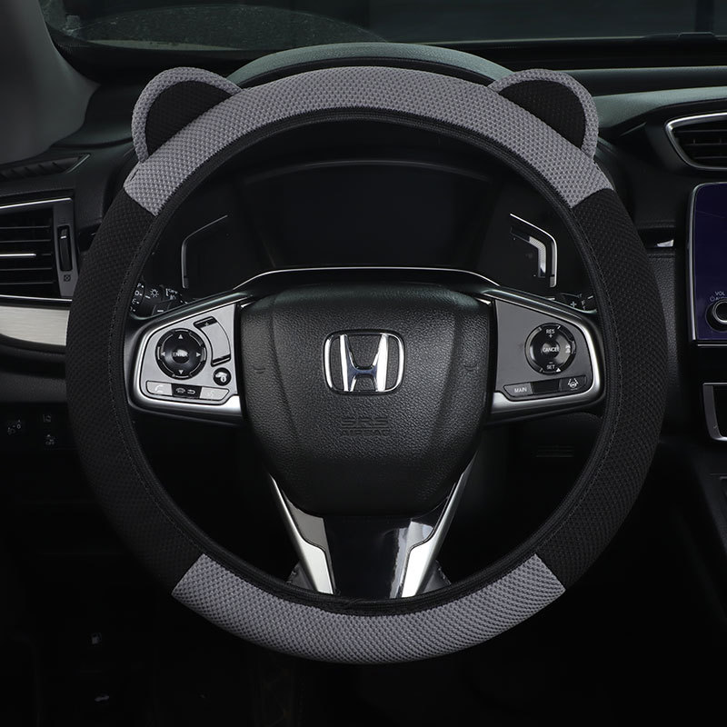 Manufacturer Wholesale Summer Ice Silk Steering Wheel Cover for Cars, Elastic Handle Cover Without Inner Ring, Breathable and Sweat-Absorbent, Suitable for All Seasons