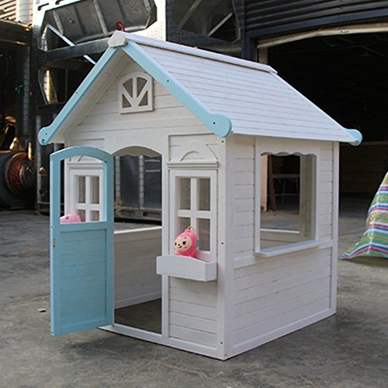 Casa de jardín de infantes al aire libre casa de madera sala de juegos interactiva para niños montaje casa de madera maciza casa de madera anticorrosiva casa de madera móvil