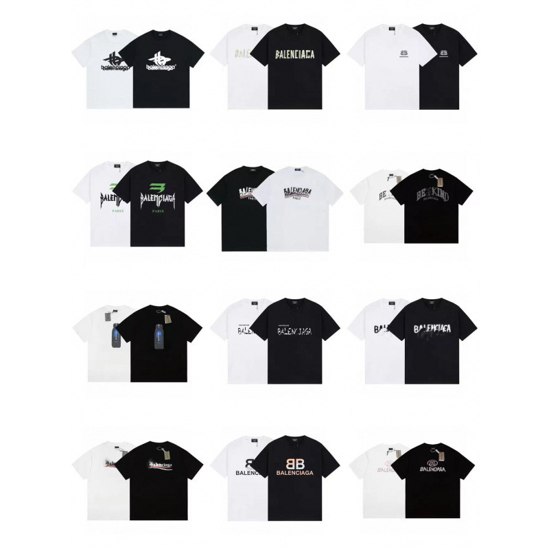 B-brand cross-border foreign trade 26ss spring/summer logo printed short-sleeve casual loose-fitting unisex couple's T-shirt trendy brand B-brand cross-border foreign trade 26ss spring/summer logo printed short-sleeve casual loose-fitting unisex couple's T-shirt trendy brand
