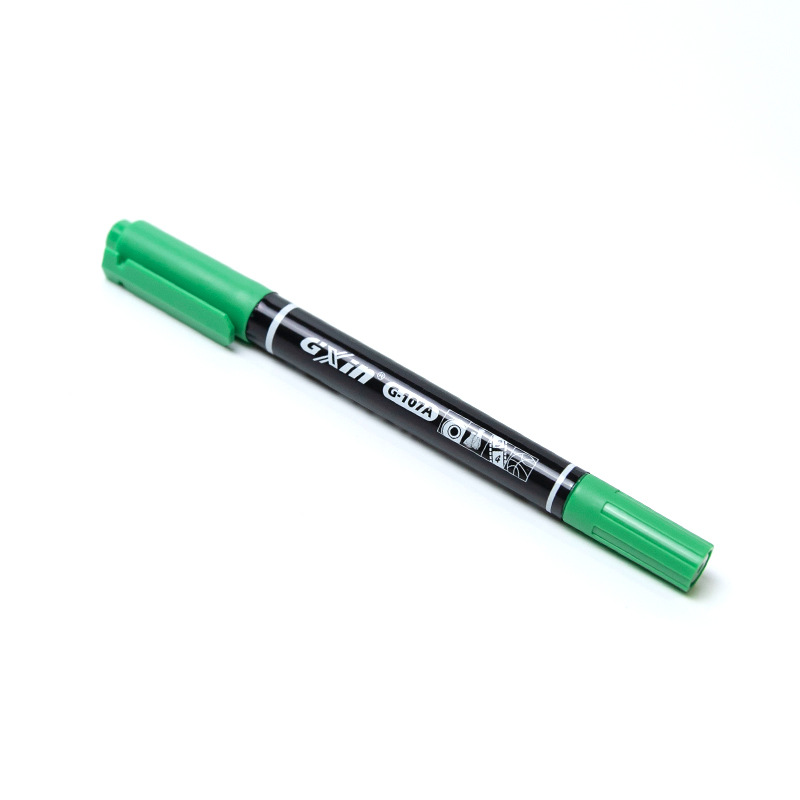 Xiaxing Gxin suministro de doble cabeza pequeña marca de aceite de pluma CD a prueba de agua no desvanecerse línea de gancho pluma especial G107