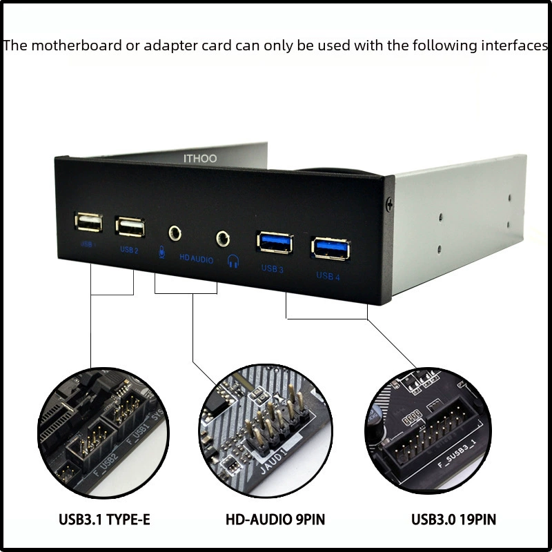 USB 3.0 и 2.0 оптический привод аудио фронт 5,25-дюймовый 19pin к 3.0 панель HD-AUDIO панель