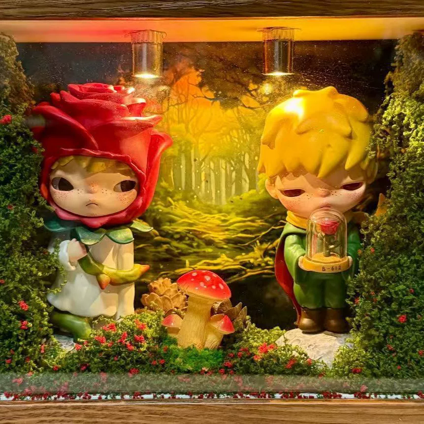 Фигурка-украшение (Hirono) серия Le Petit Prince — Роза и Маленький принц, слепой бокс