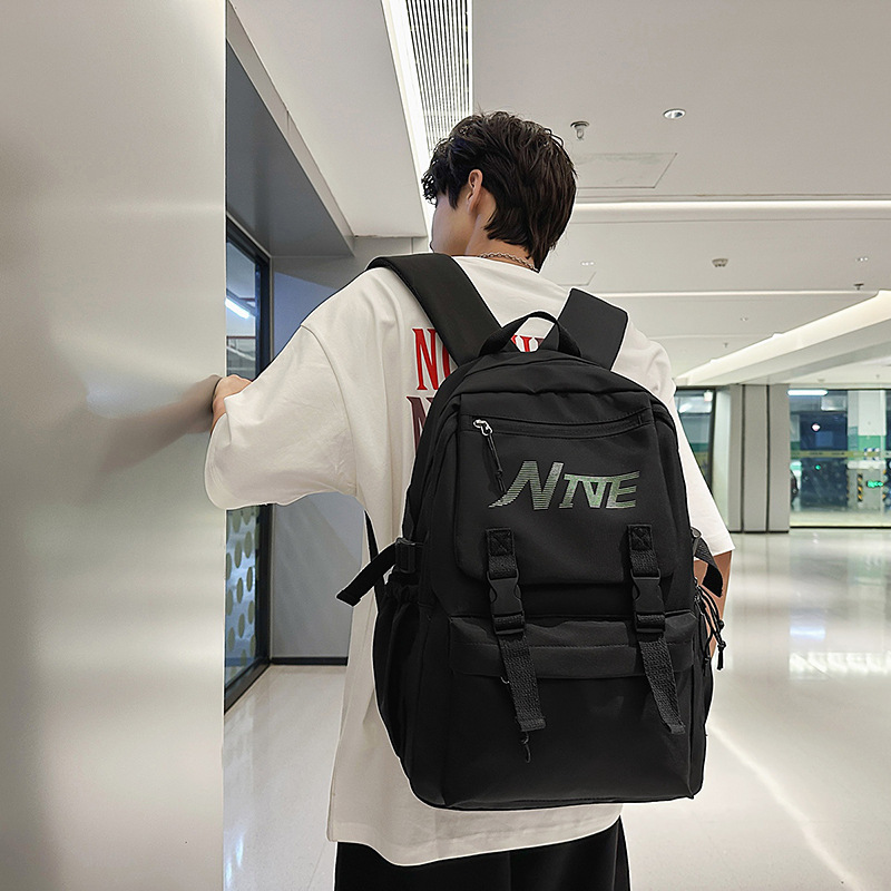 Mochila de gran capacidad de gran valor de alta calidad de moda coreana de estilo Mochila escolar simple para estudiantes universitarias ins Mochila de viaje y ocio