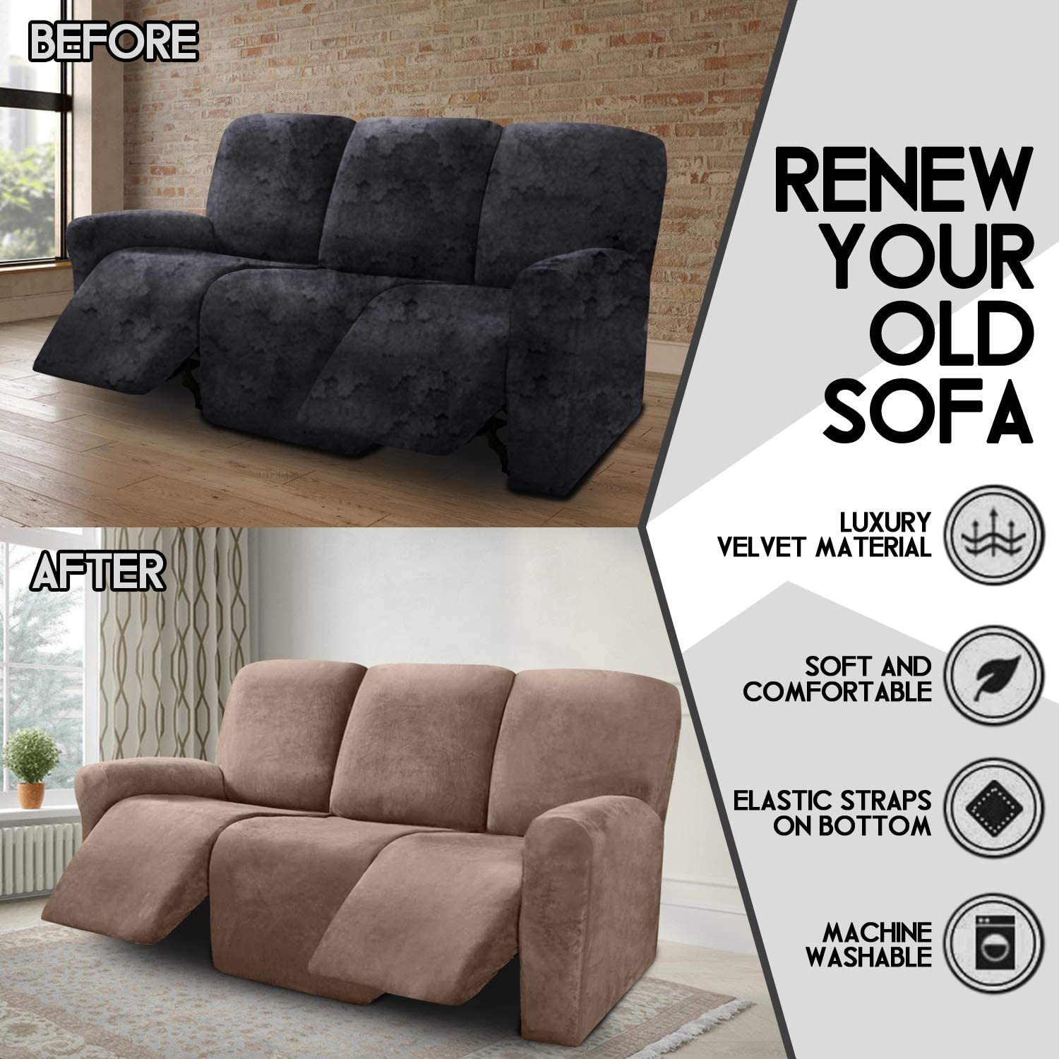 Sofabezug Aus Silberfuchs-samt Im Chivas-regal-stil Staubdicht_voghion.com