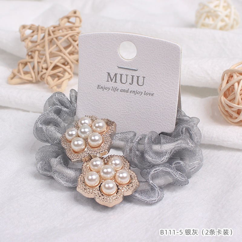 [Carga de tarjeta] sensación de alto nivel coreano de cabello de código de barras de moda de alta elasticidad de cabello anillo de cabello correa de cola de caballo