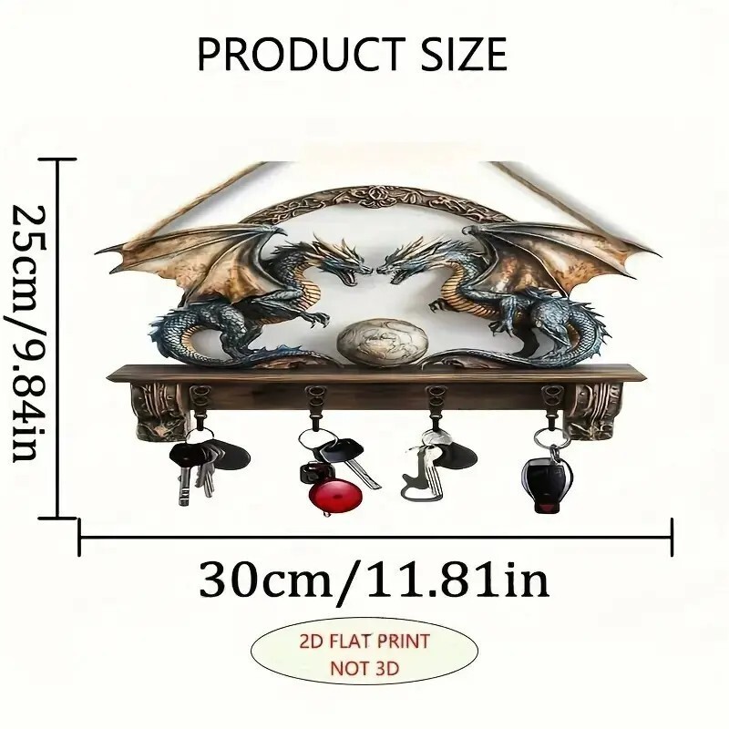新着カラフルな木製キャビンキーハンガーフラットグラフィックデザインリビングルームの装飾木製置物キーハンガー|undefined