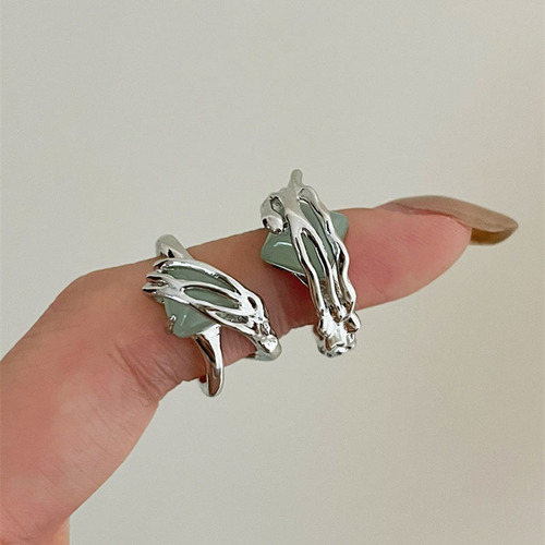 Modern Chinese Personality Guochao Cool Style Adjustable Opening Ring Ins Fashion Texture Ring for Women