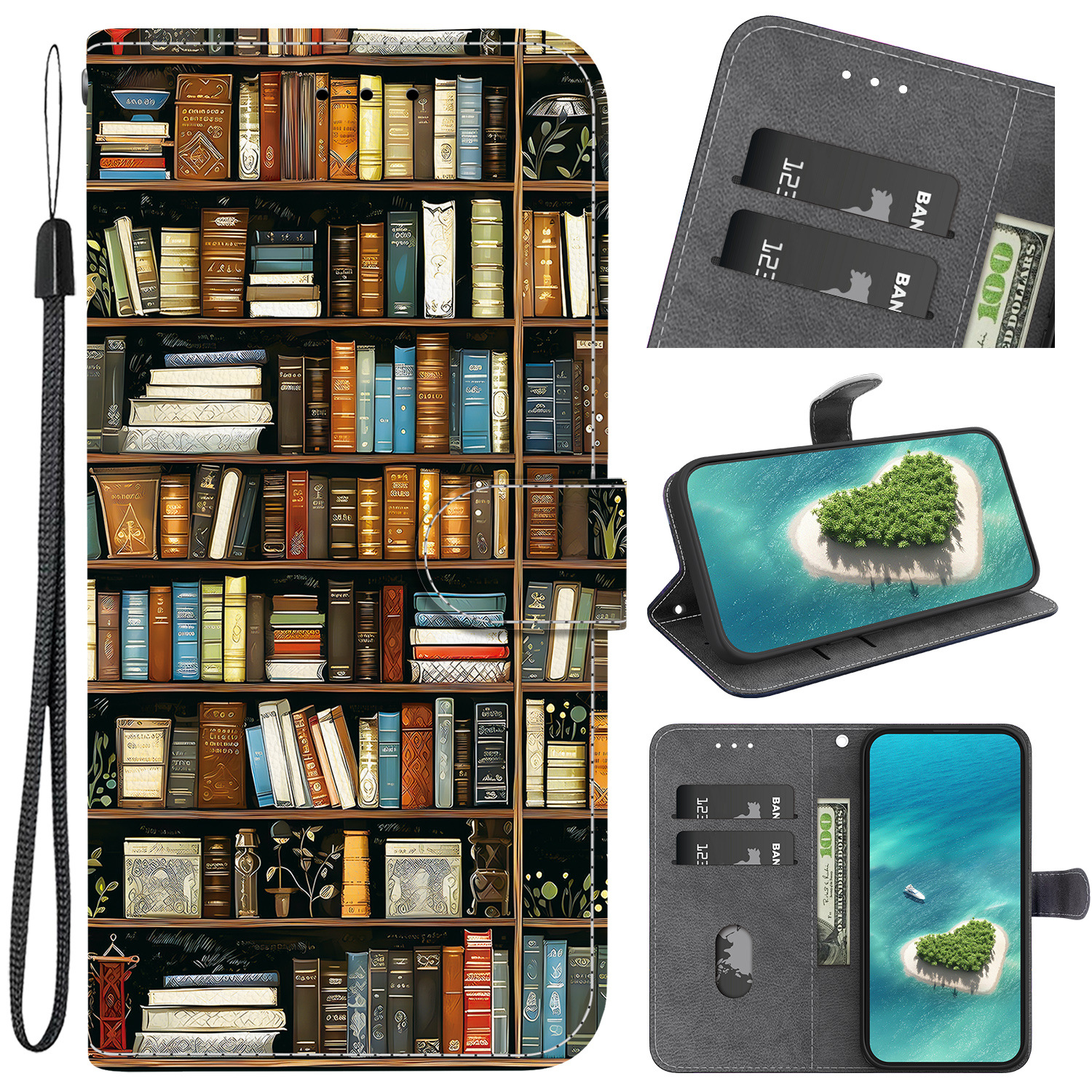 Crystal Pattern Painted Leather Case for Samsung A16 Mobile Phone A36 5G/A07 Flip Card Wallet