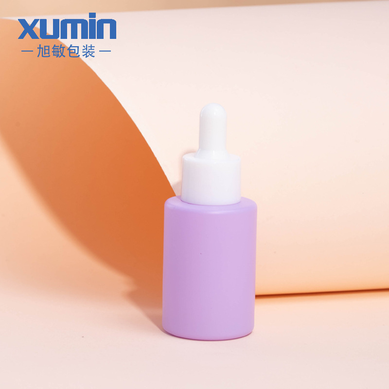 Xumin embalaje 30ml botella cuentagotas azul transparente vidrio esmerilado botella de aceite esencial esencia líquido sub-botella cabeza de goma blanca image 10