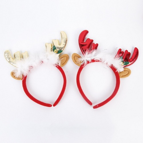 New Christmas Headband for Adults and Children, Festive Party Decorative Accessory, Christmas Deer Antler Bell Hair Accessory
