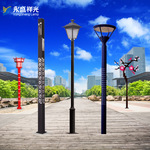 现代LED多功能庭院景观灯小区公园户外太阳能3米4米庭院灯厂家