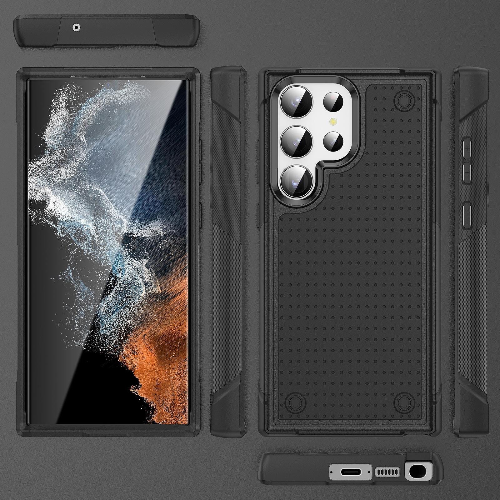 For Samsung S24/23Ultra phone case elegant A71 two-in-one business anti-fall A32 protective case