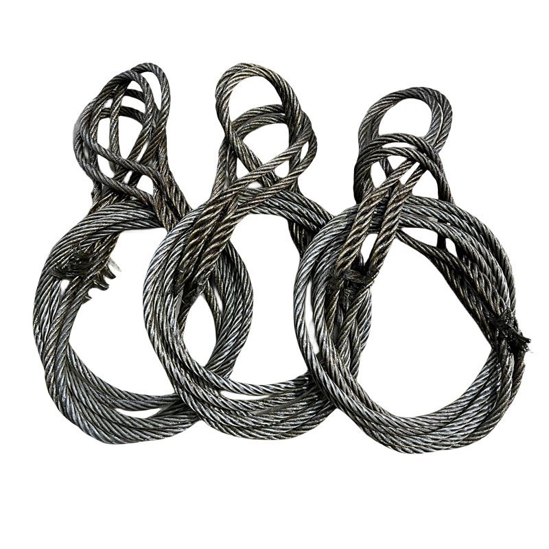插编钢丝绳起重吊装双扣吊索具编头子起重工具钢丝绳10mm12mm14m|undefined