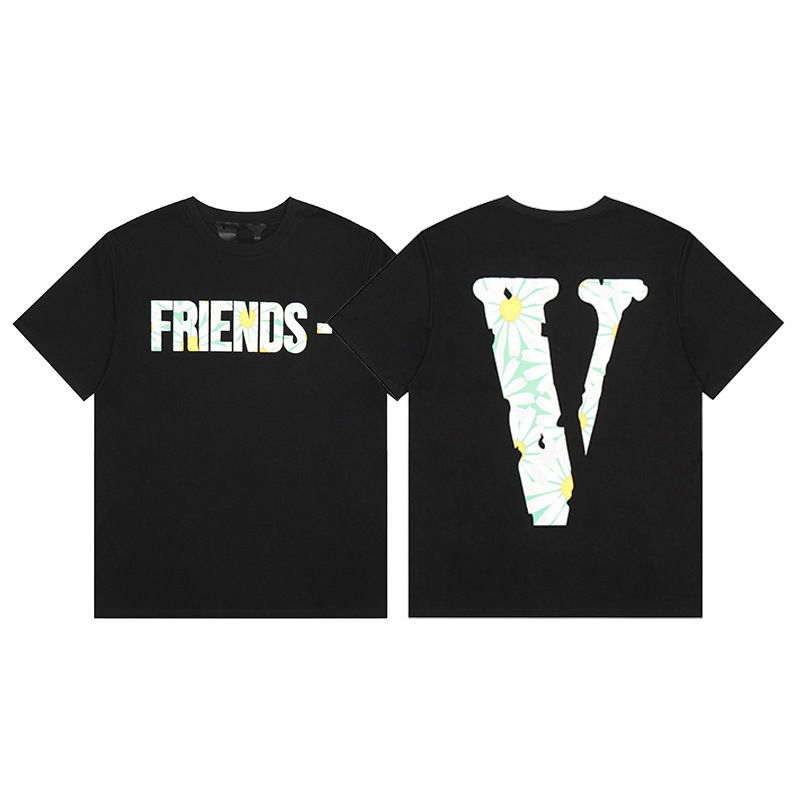 外単VLONE FOG潮牌大v字母Logo桜半袖スケッチ刺繍唇印落書きプリントtシャツ|undefined