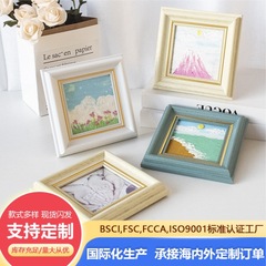 相框批发欧式复古画框木质相框摆台油画小相框相框轻奢高级感画框