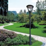 厂家直销整套40W铝制带灯杆基础笼LED庭院灯3.5m小区别墅景区公园