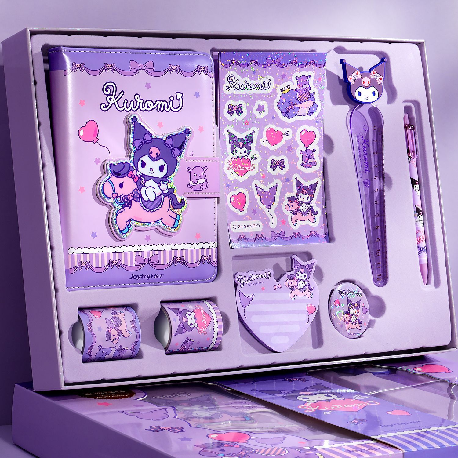 Caja de regalo de libro de manos Kulomi genuina Sanrio juego de papelería de cuentas de mano Melody cuaderno de regalo de cumpleaños