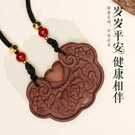 红麝香古法手工制作平安锁合香牌挂脖药香吊坠厂家直销代发