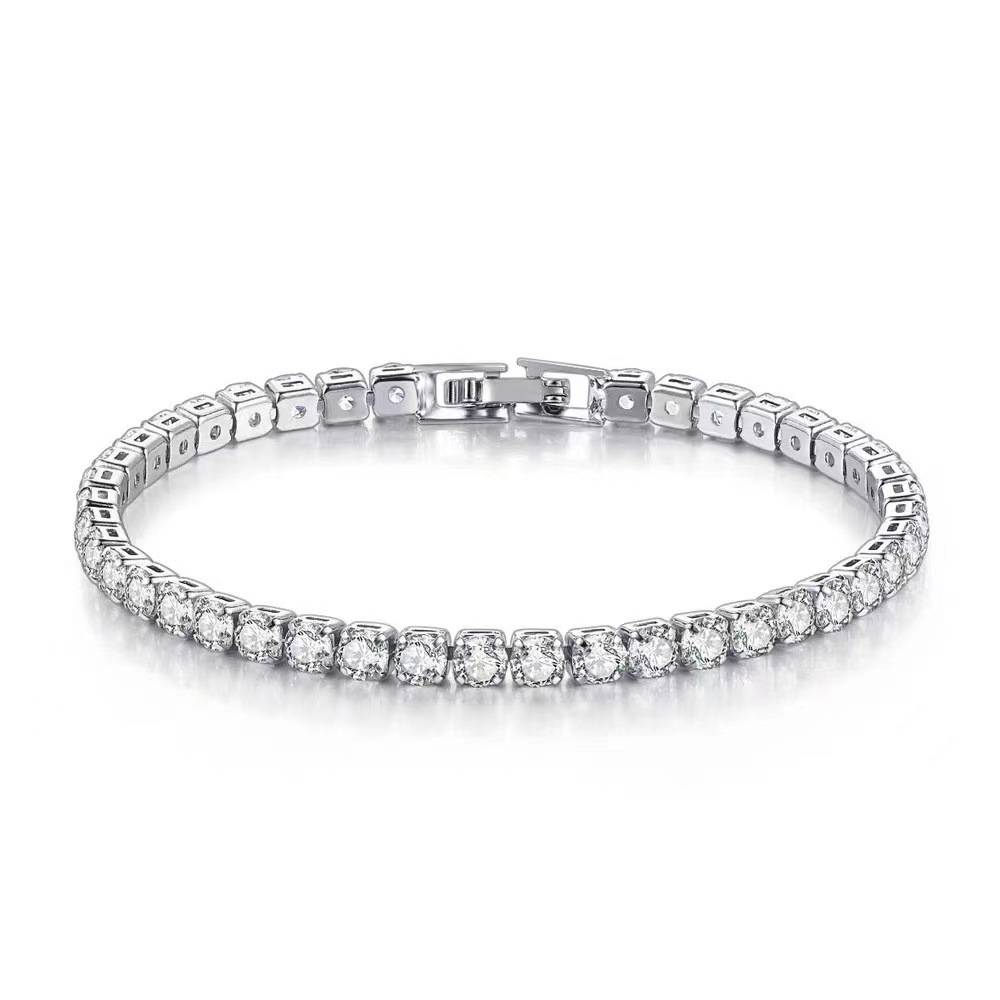 Pulseira de zircônia estilo coreano minimalista elegante_voghion.com