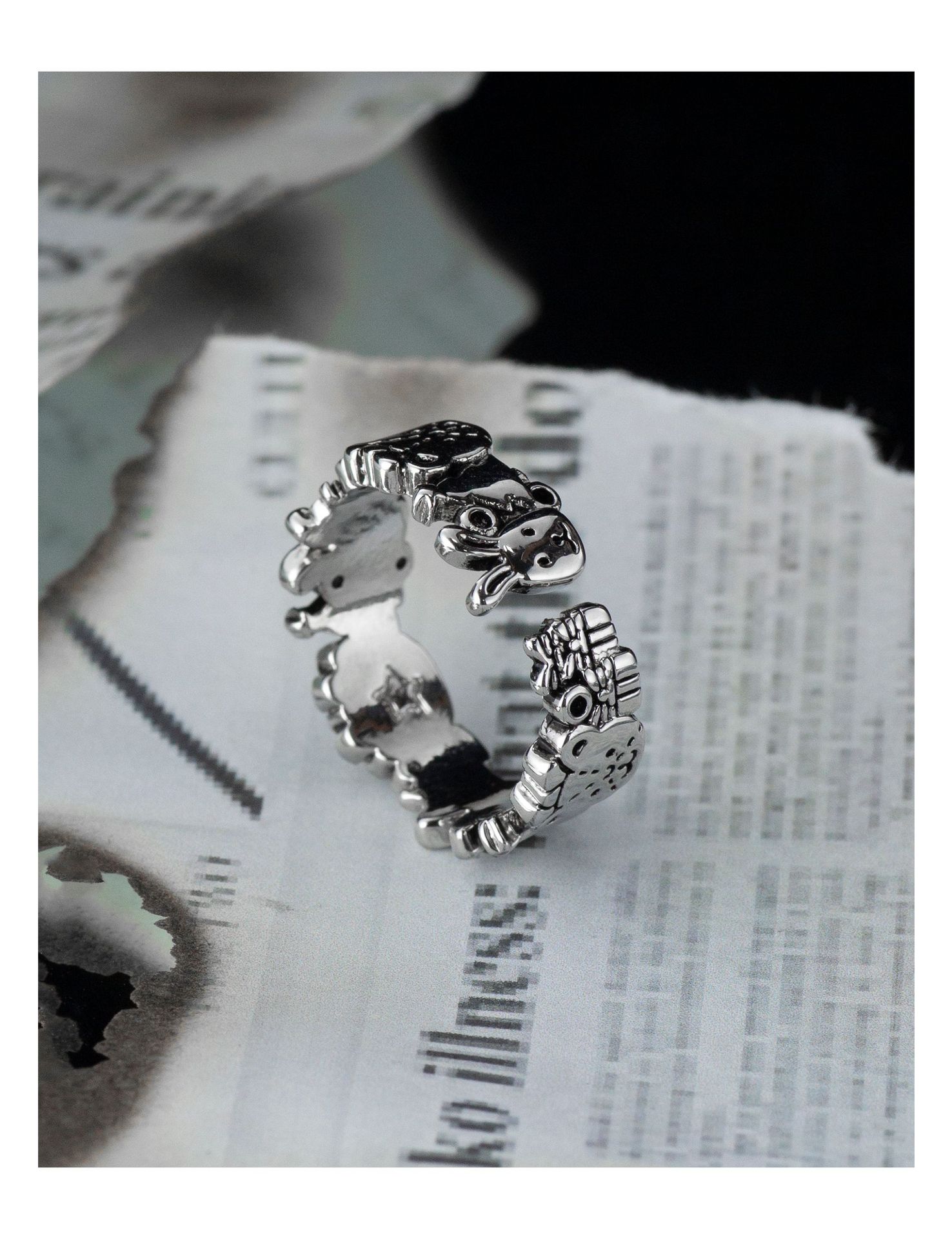 Cute Animal Copper Plating Open Ring