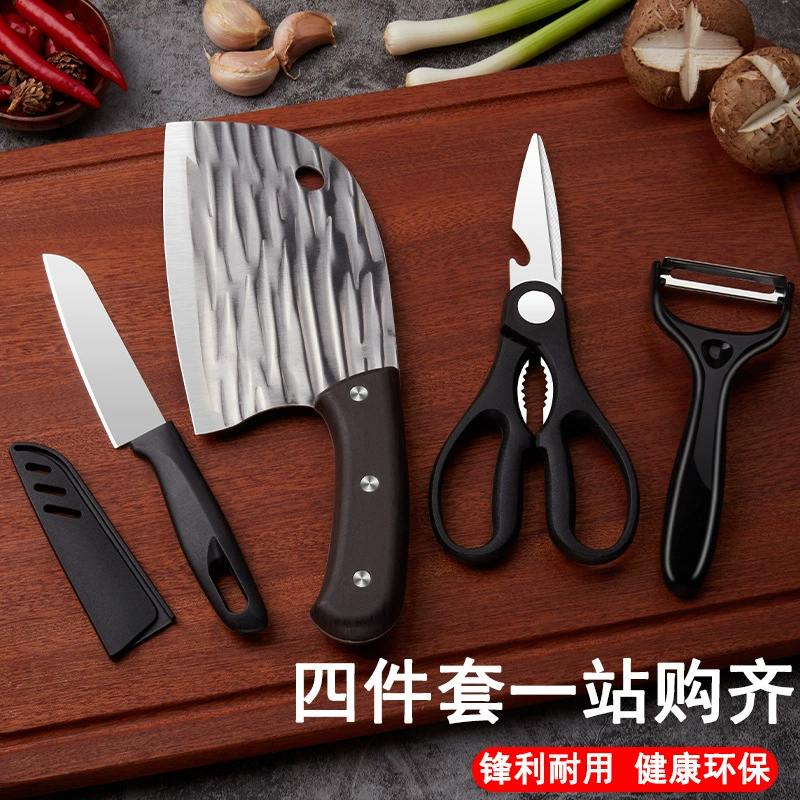 Нож, набор, посуда, острые ножницы