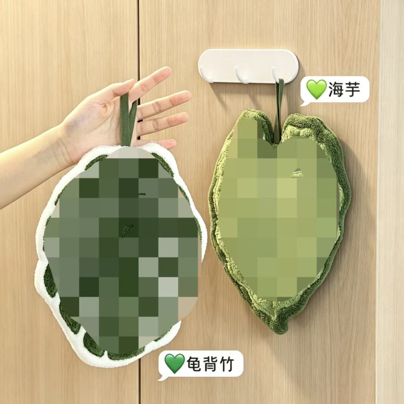 Monstera Leaf Hand Towel, Hangable, for Home Kitchen and Bathroom, Thick Absorbent Towel, Children's Plant-Themed Handkerchief Monstera Leaf Hand Towel, Hangable, for Home Kitchen and Bathroom, Thick Absorbent Towel, Children's Plant-Themed Handkerchief