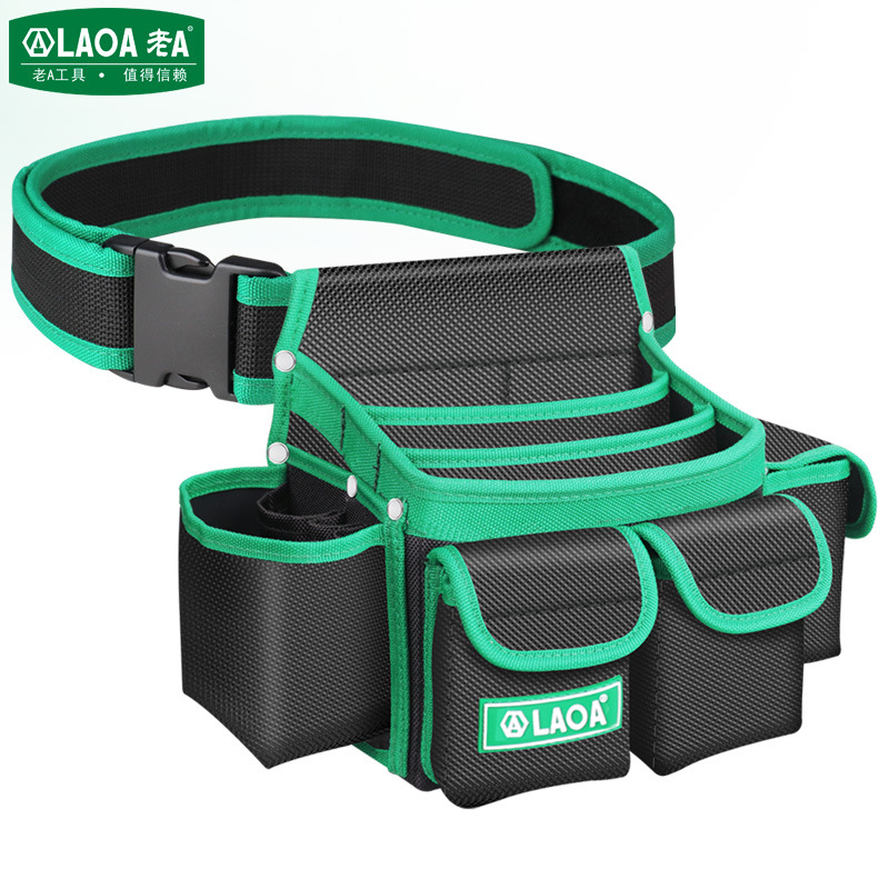 Viejo una boca plana grande electricista bolsa de cintura bolsa de uñas para trabajar la madera engrosada magnética kit de herramientas portátil taladro eléctrico llave eléctrica bolsa