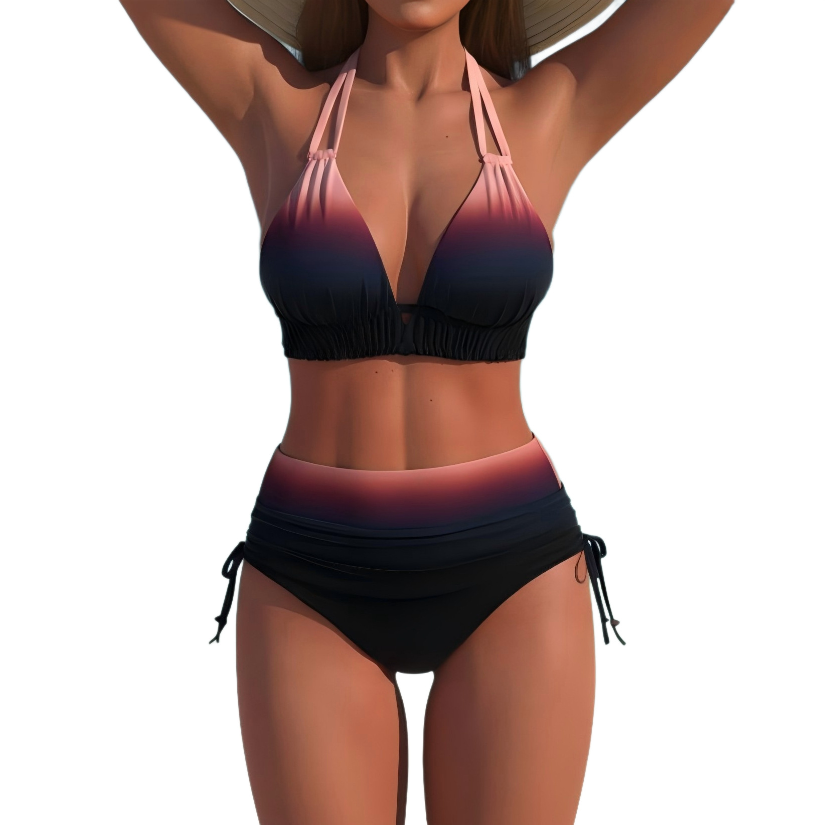 Women's Sexy Gradient Swimwear 2026 New Export European American Fashion Bikini Set Two Piece Swimsuit for Wholesale_voghion.com