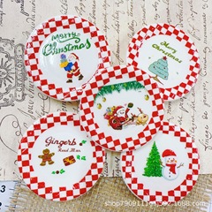 クリスマスの皿diyクリームゴムは食べ物をシミュレーションします。