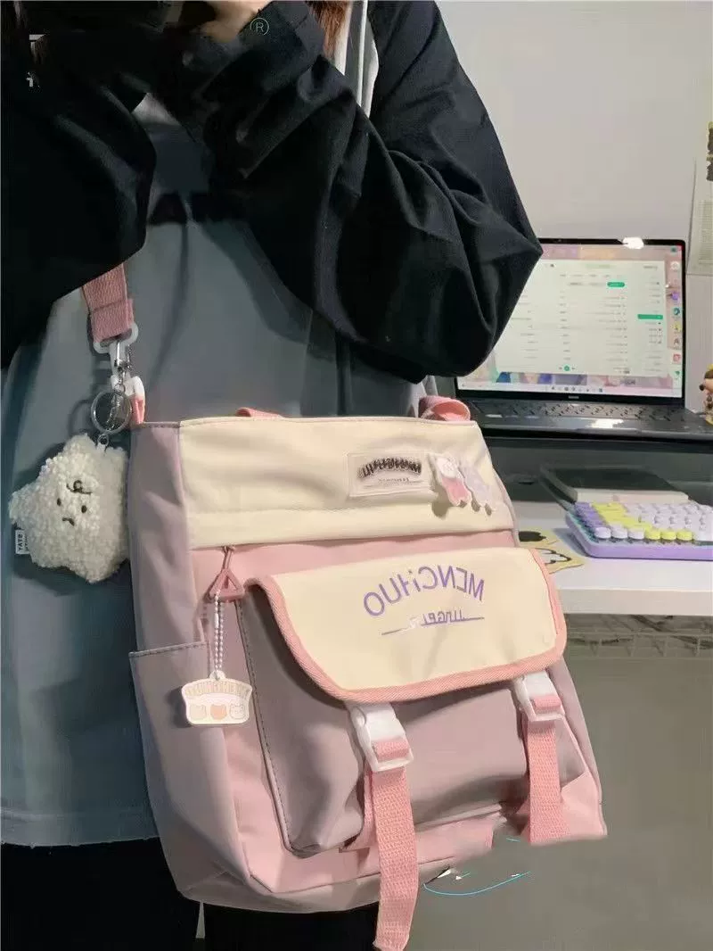 Brand universal shoulder bag, capacious study bag, one-shoulder bag