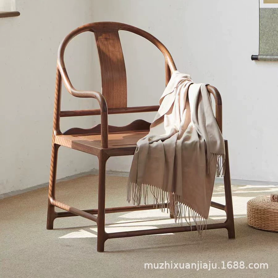 Новое кресло в китайском стиле из массива черного ореха, кресло для отдыха, императорское кресло, кресло для руководителя, чайное кресло, кресло для отдыха мастера.