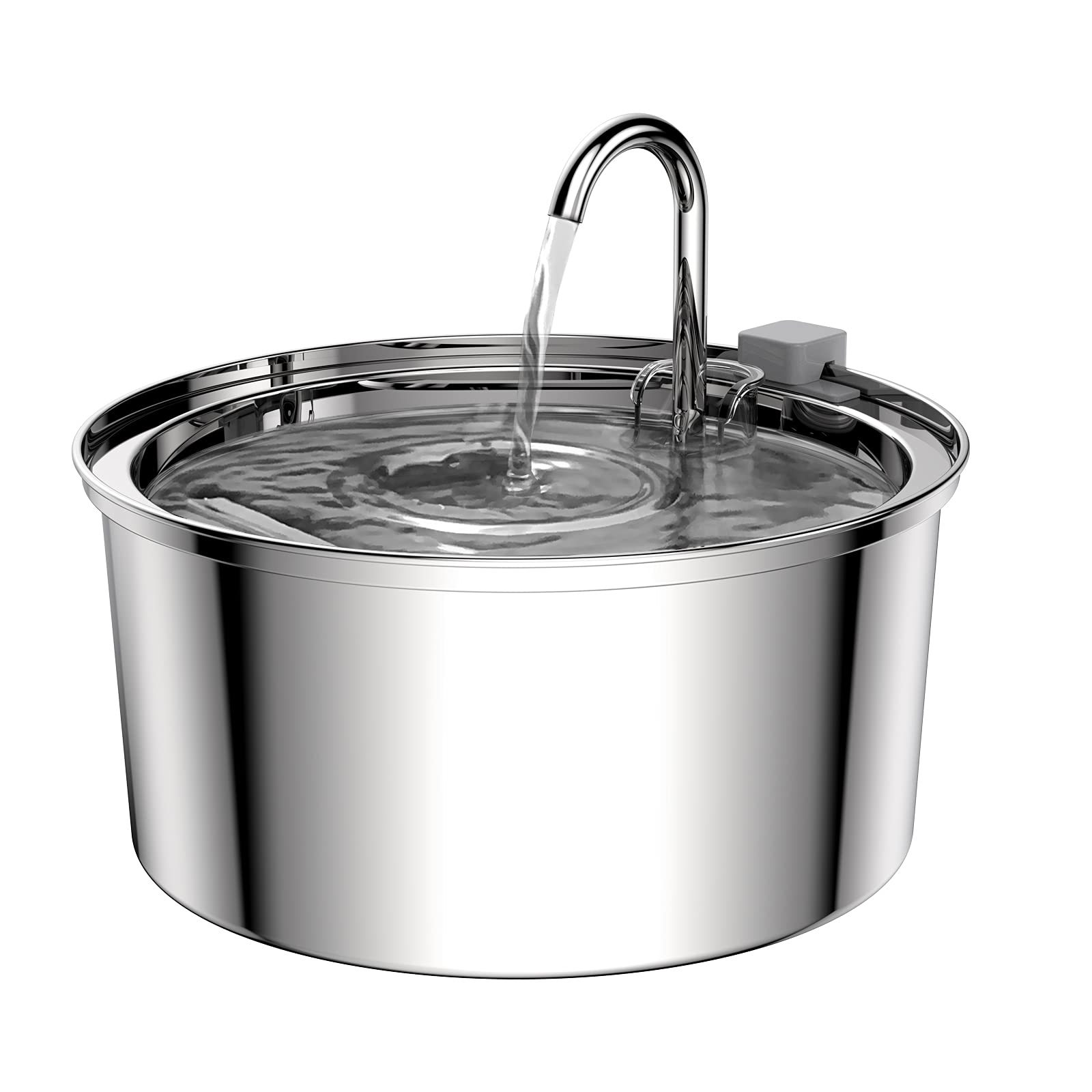 Cross-border Amazon pet drinking fountain cat drinking stainless steel faucet dog waterer direct sale