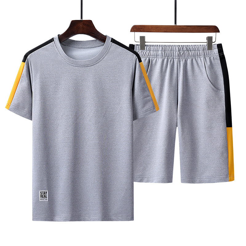 231 juegos de camisetas deportivas de manga corta juvenil para hombres, pantalones cortos de dos piezas, ropa deportiva de secado rápido