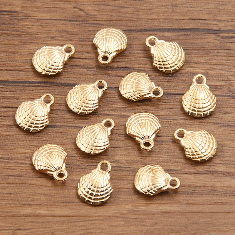 Ювелирные подвески из сплава huan, 10 шт. KC gold, морская тематика: морская звезда, ракушка, рыба