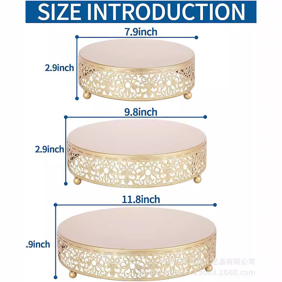 Creativo estilo europeo oro hueco estante de pastel de boda props mesa de postres decoración de postres tienda de postres refrigerio combinación de estante de pastel