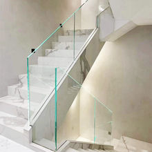 定制阳台玻璃护栏内卡槽室内家用楼梯扶手安全钢化双层夹胶玻璃