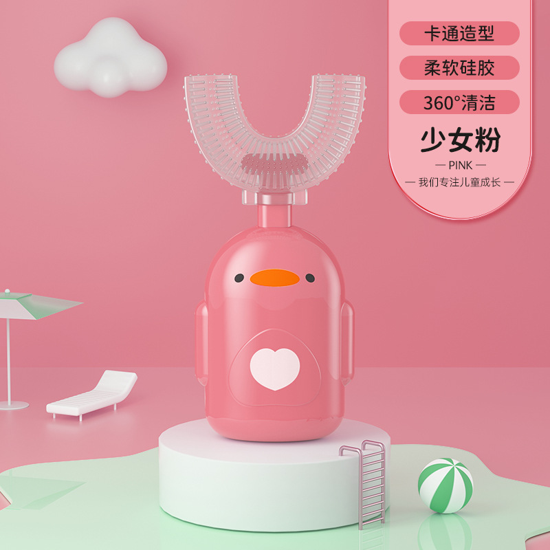 Nuevo cepillo de dientes en forma de U para niños, cepillo de dientes de silicona, limpieza bucal manual para bebés, cepillo de dientes en forma de U para niños, venta al por mayor