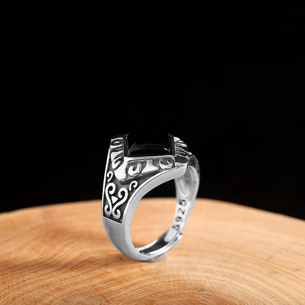 Jewelry, agate ring, style, silver 925 sample