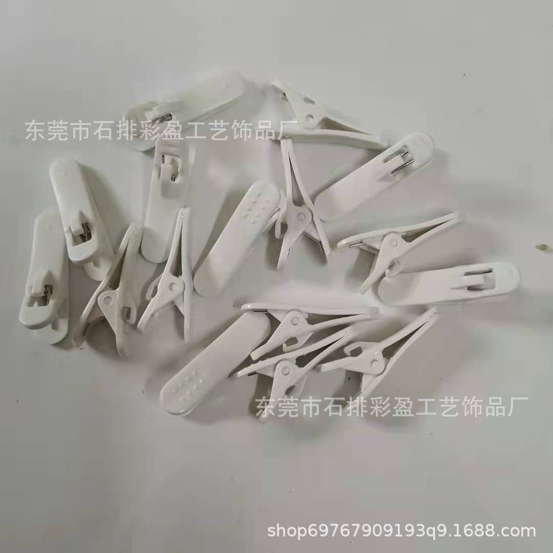 厂家一手批发旋转耳机线夹 面条线夹 塑料耳线夹衣领夹旋转线夹