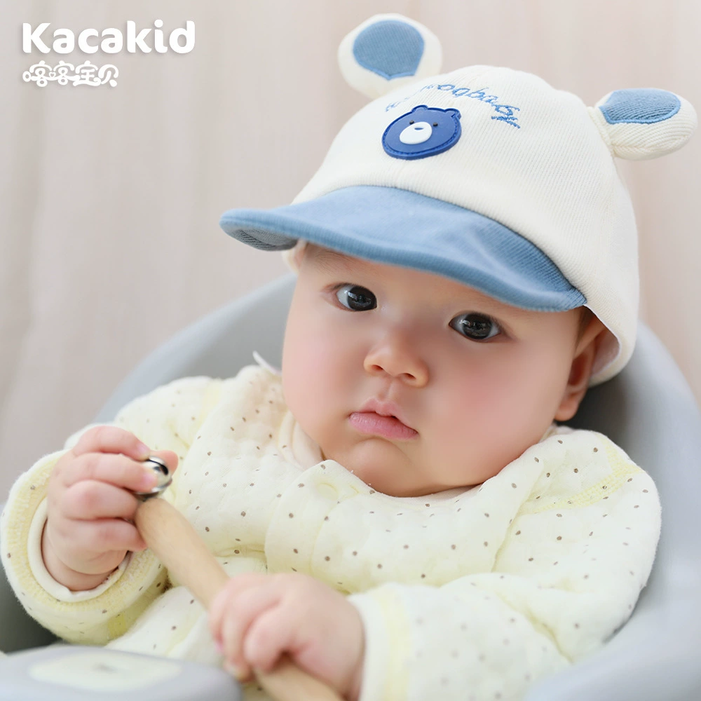 Детская весенняя и летняя крышка детская шляпа утиный язык шляпа мужская и женская вышитая самка медведь бейсболка детская шляпа от солнца