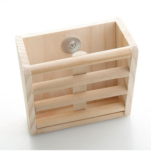 Amazon fixed wooden grass rack rabbit chinchilla guinea pig wooden food bowl pet supplies