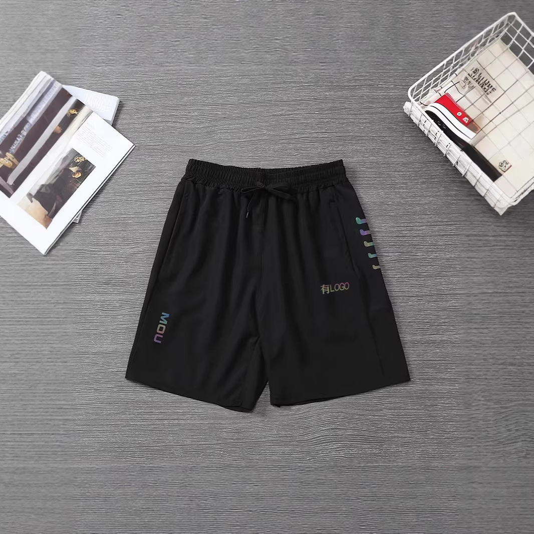 Brand Bulk In-Stock Quick-Drying Sports Elastic Shorts for Men, Summer Loose Fit, Fitness, Running, Basketball, Swimming, Five-Point Shorts